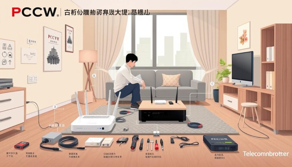 PCCW寬頻安裝指南