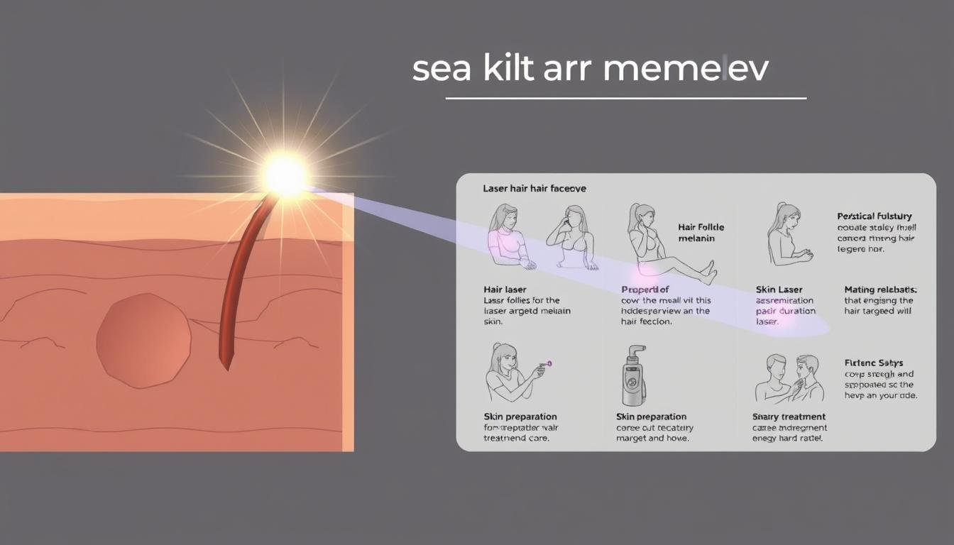激光脫毛技術示意圖