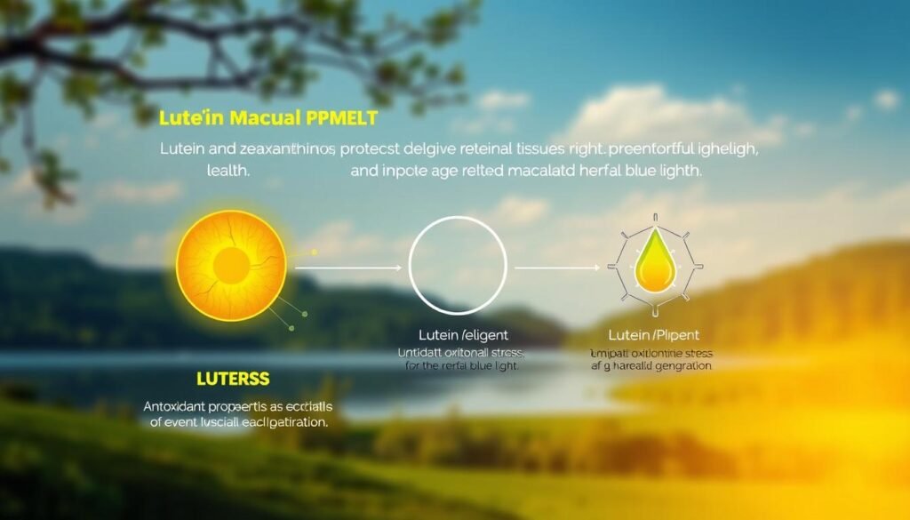 葉黃素護眼作用示意圖